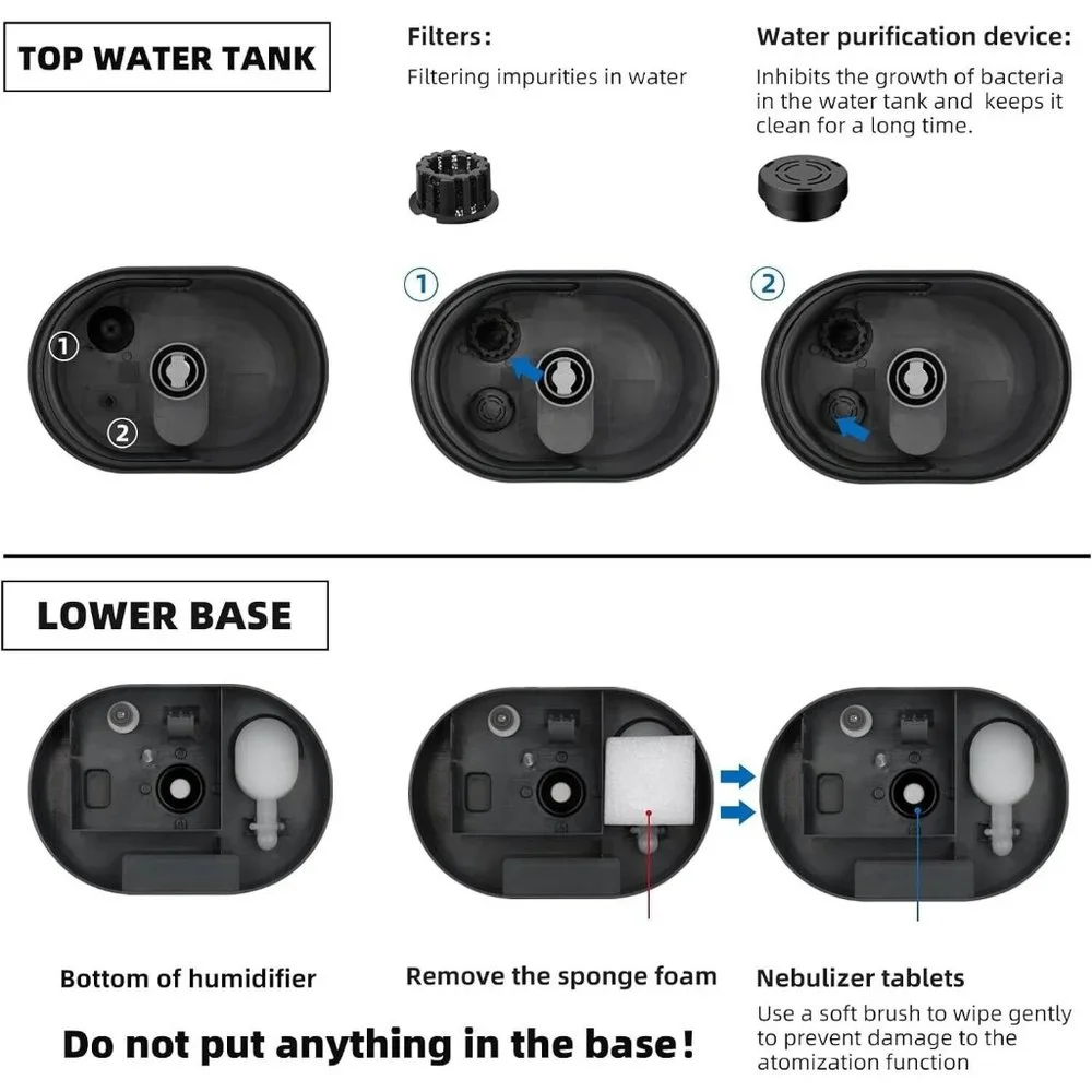 6L Humidifiers for Bedroom Large Room Home, Cool and Warm for Baby - Picture 3 of 9